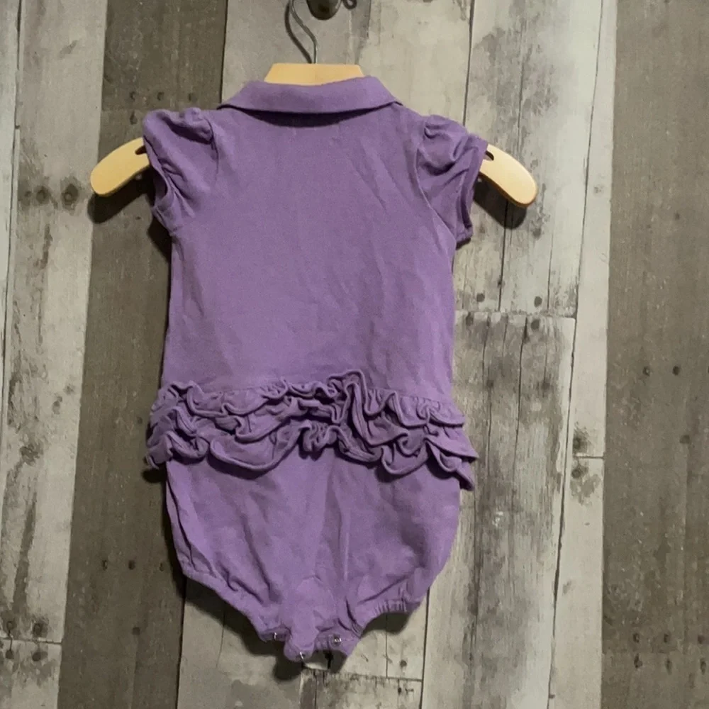 Polo Ralph Lauren Purple Ruffle Onesie 9 months